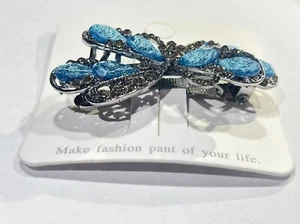 Rhinestone crystal hair clip     blue/purple - Picture 1 of 2