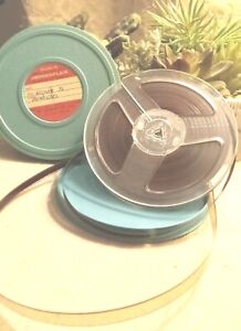 Dual 8 Reel & Can Set PERMAFLEX Made in Canada VINTAGE 'Escape To Astrogard'