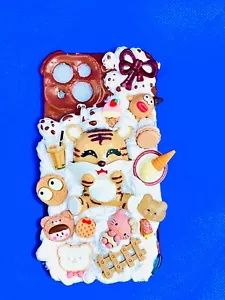 Custom Case Kawaii Tiger Phone Case /Dessert / Cookies and Food Handmade - Picture 1 of 12