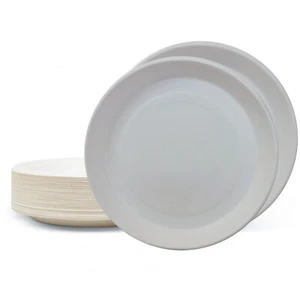 12 Inch Paper Plates - 125 Pcs - Heavy Duty Eco-Friendly 100% Compostable Plates - Picture 1 of 8