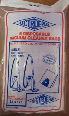 Electruepart Meile Vacuum Cleaner Hoover Dust Bags S227: S240i: S269i: S284i - Image 1 of 4