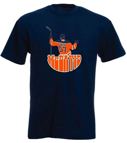 Connor McDavid Edmonton Oilers Pic Logo T-Shirt Gift For Fans All Size S-3XL Cover