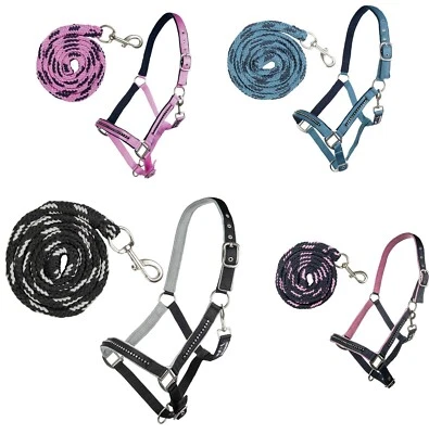 Halfter + Strick-Set -Crystal-, weich unterlegt Shetty Pony VB WB Neu - Bild 1 von 3