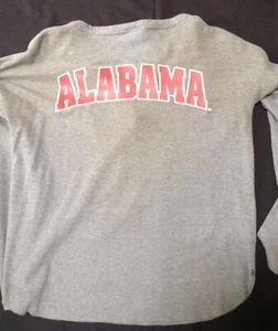 Pink Victorias Secret VS Alabama Crimson Tide Gris Con cordones LS Camisa Top S - Imagen 1 de 4