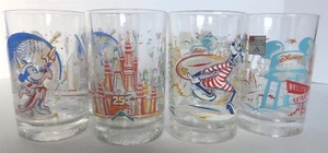6 PC MCDONALDS DISNEY WORLD REMEMBER THE MAGIC 25TH ANNIV GLASSES NEW - Picture 1 of 1