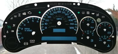 2004-2005 GM TRUCK 1500, 2500, 3500 GAS OVERLAY/FACEPLATE (MPH) - Image 1 of 2