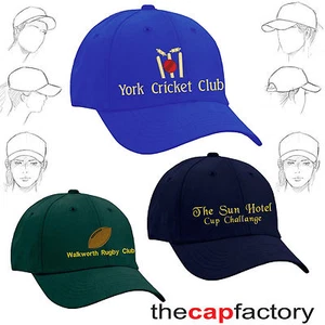 Personalised embroidered baseball caps sports football cricket - Picture 1 of 25