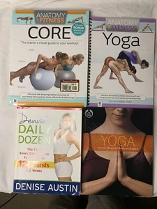 Lot Of 4 Yoga/Workout/Core Books Paperback - Picture 1 of 3