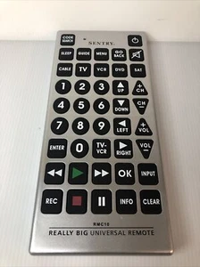 Control remoto universal Sentry RMC10 realmente grande inalámbrico hasta 8 dispositivos  - Imagen 1 de 7