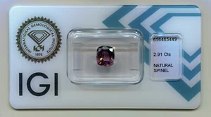 IGI Certified 2,91 Karat Rare Natural Purplish Pink Facetted Spinell Oval Mix Cut - Bild 1 von 24