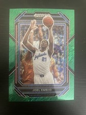 2023-24 Panini Prizm Draft Picks Joel Embiid Green Shimmer 3/3 SSP