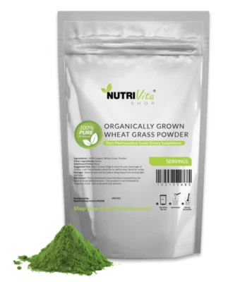 NVS 100% PURO TRIGO HIERBA POLVO USDA ORGÁNICO - SUPERALIMENTO NONGMO VEGANO FIBRA EE. UU. Foto 1 de 2