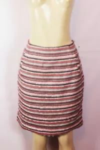 BRAND NEW HALOGEN BLACK COTTON WOVEN TWEED STRAIGHT SKIRT SIZE 12 - Picture 1 of 3