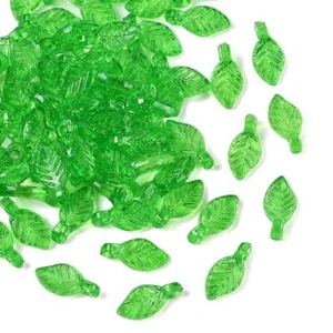 5000pcs Transparent Acrylic Leaf Pendant Dangle Charm for Jewelry Making Earring - Picture 1 of 3