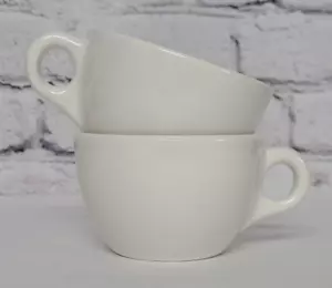 2 tazzine/tazzine da caffè vintage anni 30-50 Buffalo China ceramica pesante ristorante merce - Foto 1 di 10