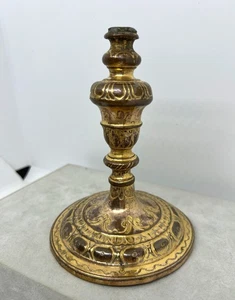 17th Century Antique Gilded Bronze Chalice Base 15cm Italy Religious Art - Picture 1 of 10