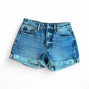 KanCan Damen Distressed Denim Jeans Shorts blau Gr. 3/25 Bündchen Risse Freizeit - Bild 1 von 7