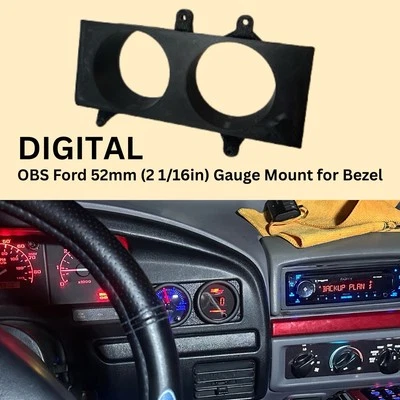 Soporte de calibre OBS Ford DIGITAL para bisel (92-96 F-150, F-250, F-350, Bronco) Foto 1 de 4