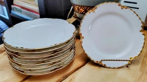 Haviland Limoges Schleiger 15 Bread Plate Gold Trim 6 1/4" Set Of 9 - Picture 1 of 3