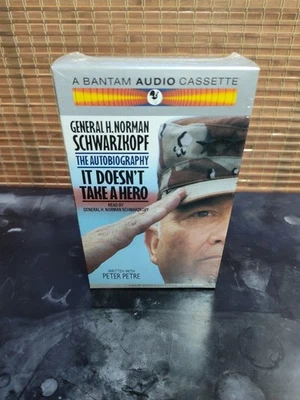 NEW "IT DOESNT TAKE A HERO" GENERAL NORMAN SCHWARZKOPF AUDIO BOOK 4 CASSETTES - Image 1 of 4