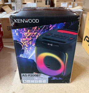 Kenwood tragbarer drahtloser Bluetooth Karaoke Party Lautsprecher Lichter AS-P200BT - Bild 1 von 5