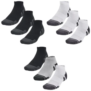 Under Armour Performance Tech Low Socks 3 Pairs UA Logo Gym Workout Sports - Picture 1 of 7