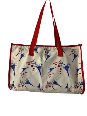 Vintage Jet’Aime Tote Paris I Love You  Etfifl Tower Heart Cooler Bag Beach 1990 - Image 1 of 4