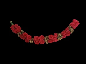 @ Mazzo di raso rosa diadema floreale da sposa giuda fiore corona pezzo panino - Foto 1 di 5