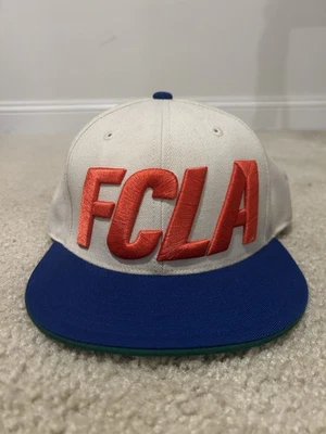 Boné Flight Club Mitchell & Ness FCLA Los Angeles 7 1/4 branco laranja azul - Imagem 1 de 4