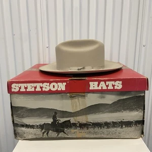 VTG Stetson Open Road 6X Silverbelly Beaver Felt Cattleman Crease Hat Size 7 1/4 - Picture 1 of 18