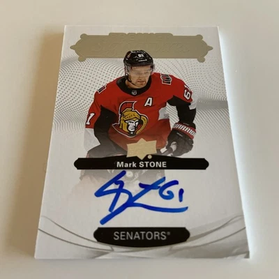 🚨DAMAGE🚨NHL Card-Mark Stone-Signatures Premier 2018-19-Ottawa - Bild 1 von 4