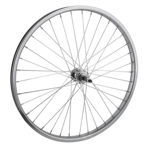 Rear Bicycle Wheel 24x 1.75 36H Steel Bolt On Silver - Picture 1 of 2