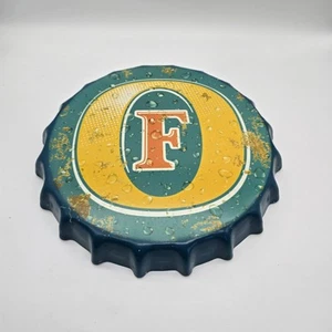 SALE 30cm Fosters Lager Vintage Retro Wall Display Sign Metal Bottle Top Bar - Picture 1 of 6