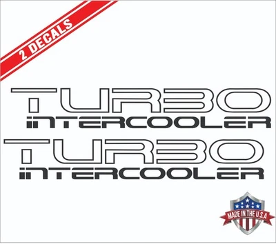 TURBO INTERCOOLER Door Decals- fits  MITSUBISHI  (x2 Decals) *9 - Image 1 of 2