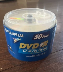 Fujifilm DVD-R 48 Pack disc audio/video 120 min 4.7 GB 8x Write Speed Recordable - Picture 1 of 6
