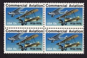 Scott #1684 Commercial Aviation 13¢ Block of 4 Stamps - MNH - Picture 1 of 1
