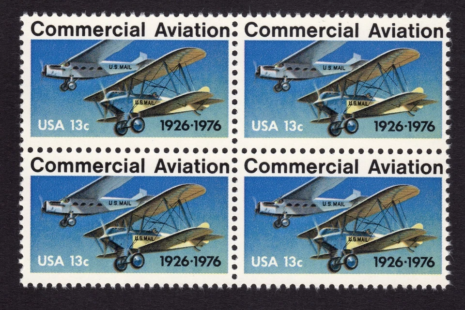 Scott #1684 Commercial Aviation 13¢ Block of 4 Stamps - MNH - Image 1 of 1