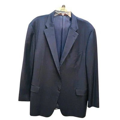 Hickey Freeman Blazer 50R Dark Blue Loro Piana Super 150 Wool Sport Coat Beacon - Image 1 of 4