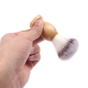 Shaving Brush Wooden Handle Facial Beard Cleaning Appliance Safety Razor Bru- Nm - Imagen 1 de 11