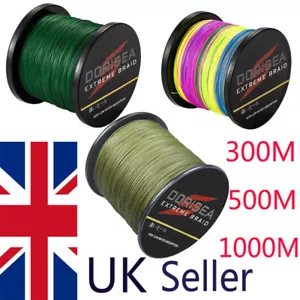 UK Dorisea Green Multi-colour 100m-2000m Dynema Braided Fishing Line Carp Line - Picture 1 of 34