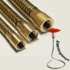 Light holder hose, Bras flexible, Col de Cygne Laiton brood 10x200 mm, M10x1 IG