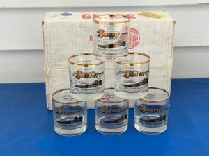 NIB Set of Joe Amato 1990 NHRA Drag Racing Championship 22K Gold Drink Glasses - Picture 1 of 9