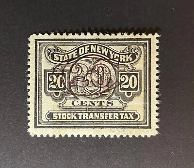 New York State Revenue - 20 cents black Stock Transfer Tax #ST149, OG-MNH - NY - Image 1 of 2