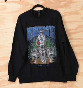 Minnesota Timberwolves Dead Threads Black Sweatshirt Size Large - Picture 1 of 11
