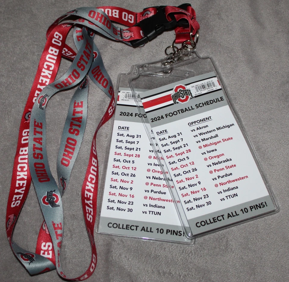 Cordón de boleto de juego de fútbol americano 2 Ohio State Buckeye National Championship 2024 OSU Foto 1 de 3