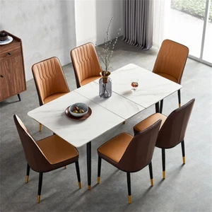 130-180cm Extendable Kitchen Dining Table Chair Set 4-12 People for Home Family - Picture 1 of 65