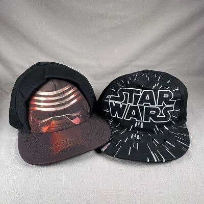 Star Wars Sombrero Niños OSFM Negro Snapback Gorra Kylo Ren Primer Orden Película LOTE DE 2 Foto 1 de 4