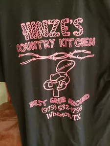 Hinze's Country Kitchen Wharton Texas T-shirt Small Town TX - Foto 1 di 4