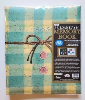 Libro álbum de memoria de fotos Pioneer E-Z Load 8 1/2 X 11 - 20 páginas de archivo de carga superior Foto 1 de 4