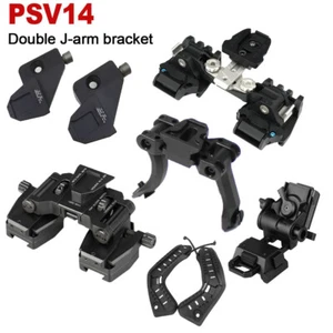 CNC Machined Dual Binocular Bridge NVG Mount + AN/PVS-14 J Arm Dovetail Adapter - Picture 1 of 25